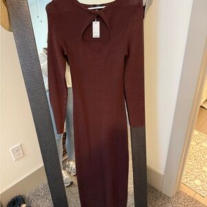 Rails Chocolate Long Sleeve Dress